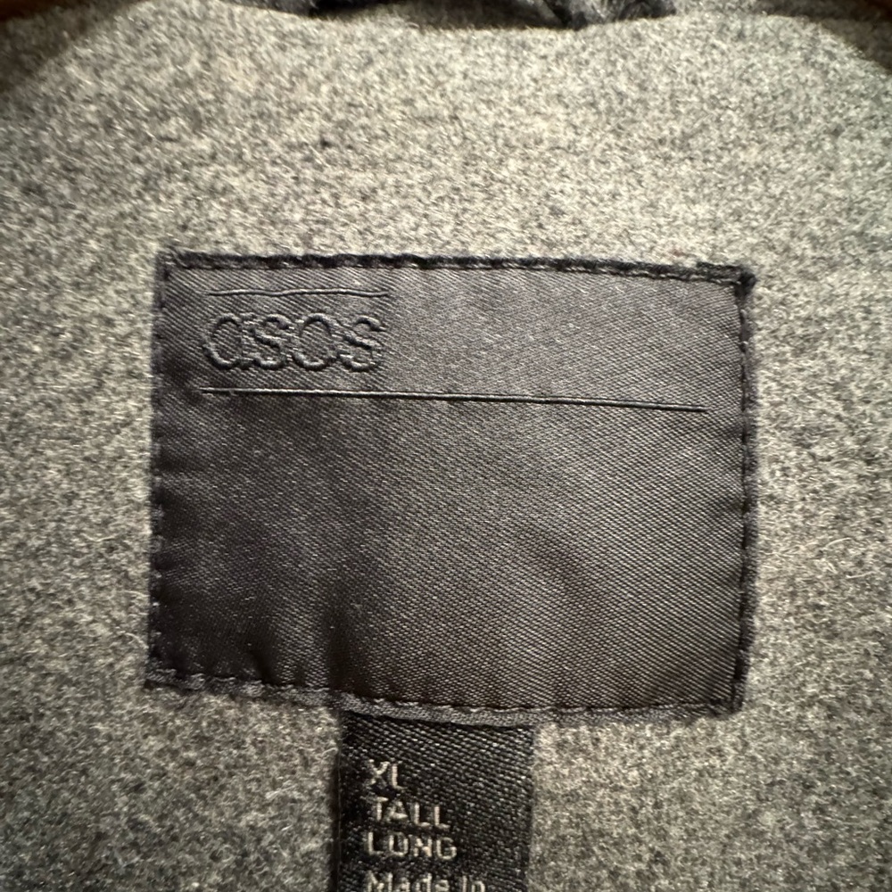 Gray Wool Blend Coat ASOS - Picture 4 of 8